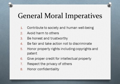 The highest moral imperative...