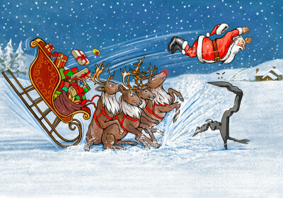 A Christmas sleigh-down!
